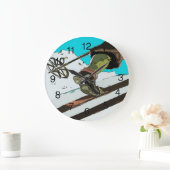 マウンテンスキー、追加文字 ラージ壁時計 (ホーム)