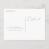 マウンテンスクリプトお祝い日付のポストカードを保存 案内ポストカード (裏面)