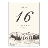 マウンテンスケッチテーブル番号カード テーブルナンバー (裏面)