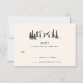 マウンテンスケッチRSVPカード 出欠カード (正面)