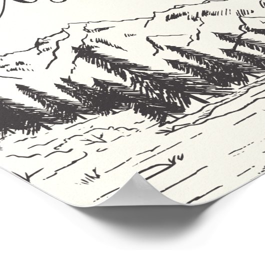 マウンテンスケッ結婚チのバー記号 ポスター (角)