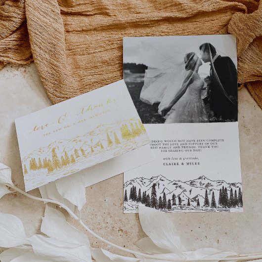 マウンテンスケッ結婚チをありがとう 箔カード