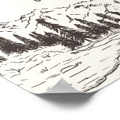 マウンテンスケ結婚ッチのデザートテーブル記号 ポスター (角)