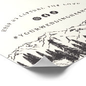 マウンテンスケ結婚ッチのハッシュタグ記号 ポスター (角)