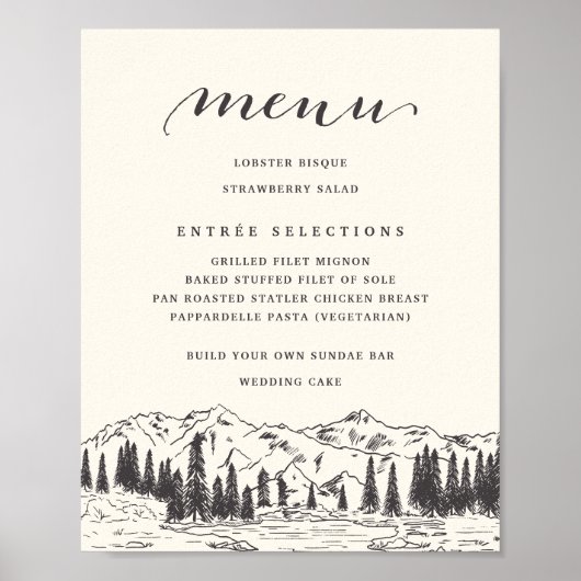 マウンテンスケ結婚ッチのメニュー記号 ポスター (正面)