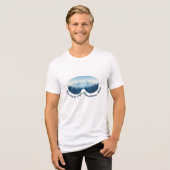 マウンテンスタイル、冒険心:スキーゴーグル トライブレンドTシャツ (正面全面)