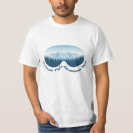 マウンテンスタイル、冒険心:スキーゴーグル Tシャツ