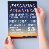 マウンテンスターズプラネタリウムイベント広告ズ チラシ (手)