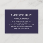 マウンテンスターリーシルエットカスタムホテル 名刺 (裏面)