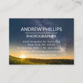 マウンテンスターリーシルエットサンライズカスタムビジネス 名刺 (裏面)