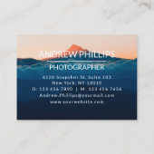 マウンテンスターリーシルエットサンライズカスタムビジネス 名刺 (裏面)