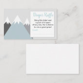 マウンテンスノーフレークおむつラッフルチケットラスティックエンク エンクロージャーカード (正面/裏面)