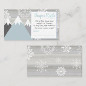 マウンテンスノーフレークおむつラッフルチケット素朴 エンクロージャーカード (正面/裏面)