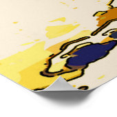 マウンテンスノー、抽象芸術 ポスター (角)