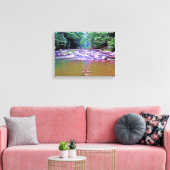 マウンテンズかわいらしクリークスイミングホール キャンバスプリント (インサイチュ (リビング))