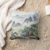 マウンテンズアジ絵を描アン クッション (ブランケット)