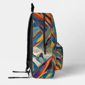 マウンテンズアドベンチャー抽象芸術バックパック プリントバックパック (左)