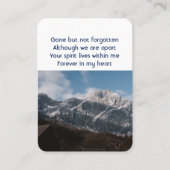 マウンテンズアルパインホームメモリアルポケットキープサケ 名刺 (正面)