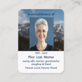 マウンテンズアルパインホームメモリアルポケットキープサケ 名刺 (裏面)