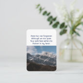 マウンテンズアルパインホームメモリアルポケットキープサケ 名刺 (スタンド正面)