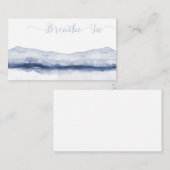 マウンテンズアンドウォーター赤面&グレー抽象芸術ウォーター 名刺 (正面/裏面)