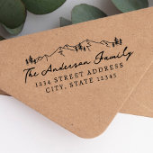 マウンテンズアンドパインズハンドスクリプト差出人住所 セルフインキングスタンプ