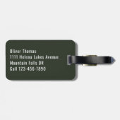 マウンテンズイーグルアウトドア自然 パーソナライズされた ラゲッジタグ (裏面横)