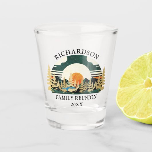 マウンテンズサンセットグリーンカスタム懇親会 ショットグラス (正面)