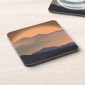 マウンテンズサンセットミニマル懸命プラスチック塗装機 コースター (左側)