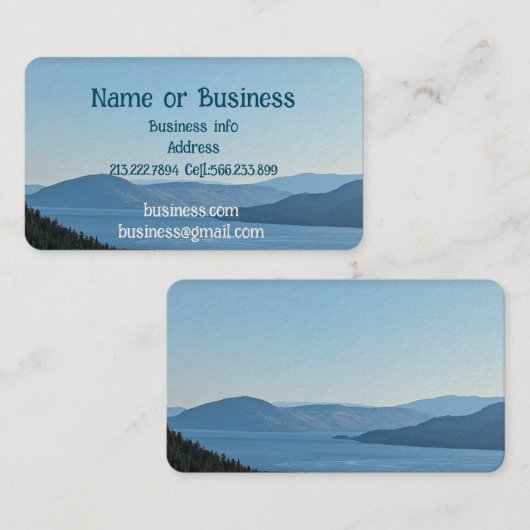 マウンテンズシーレイクフォレストシーナリーンシーズアウトドア 名刺 (正面/裏面)