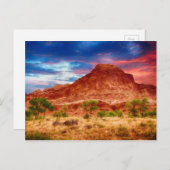 マウンテンズデザートキャニオンズサンセットポストカード ポストカード (正面/裏面)