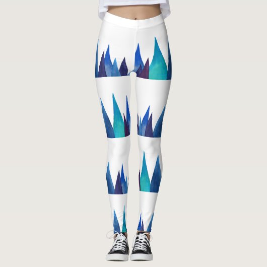 マウンテンズトップ抽象芸術アートレギンス レギンス (正面)