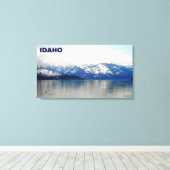 マウンテンズバイザレイク キャンバスプリント (インサイチュ (ウッドフロア))