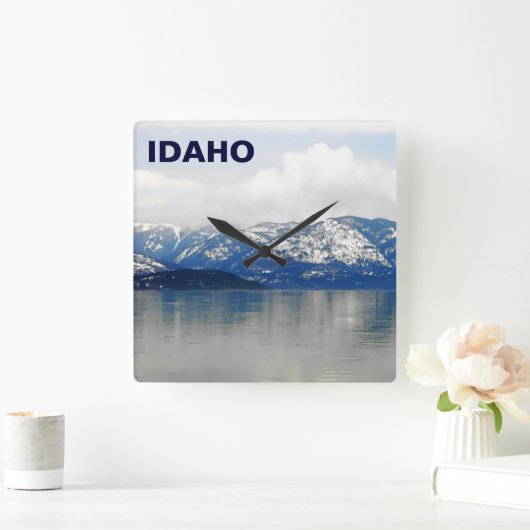 マウンテンズバイザレイク スクエア壁時計 (ホーム)