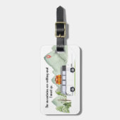 マウンテンズバケーショング素朴リーンウォーターカラー ラゲッジタグ (正面縦)