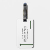 マウンテンズバケーショング素朴リーンウォーターカラー ラゲッジタグ (裏面縦)