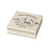 マウンテンズパインズモダン素朴差出人住所 ラバースタンプ (スタンプ)