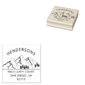 マウンテンズパインズモダン素朴差出人住所 ラバースタンプ (押印)