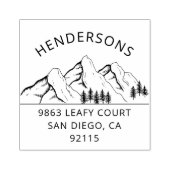 マウンテンズパインズモダン素朴差出人住所 ラバースタンプ (インプリント)