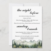 マウンテンズパインズリハーサルディナー&サンデーブランチ 招待状 (正面)