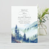 マウンテンズフォレストフォグ夕べボホブライダルシャワー 招待状 (スタンド正面)