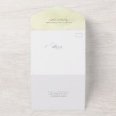 マウンテンズフォレストフォグ夕べランドスケープ結婚ズ オールインワン招待状 (外側)