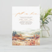 マウンテンズフォレストワイルドフラワーズ秋ブライダルシャワー 招待状 (スタンド正面)