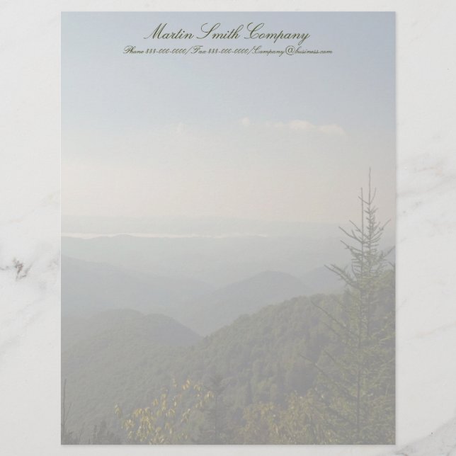 マウンテンズプロフェッショナルビジネスレターヘッド レターヘッド (正面)