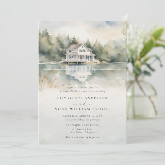 マウンテンズレイクハウスシーニックビューロマンチック結婚ズ 招待状 (スタンド正面)