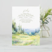 マウンテンズワイルドフラワーズ自然ボホブライダルシャワー 招待状 (スタンド正面)