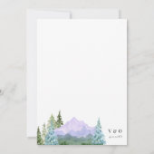 マウンテンズ素朴フォレスト結婚式招待状 招待状 (裏面)