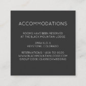 マウンテンズ結婚ホテルアコモデーションカード エンクロージャーカード (正面)