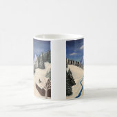 マウンテンズ絵を描キャビン荒野 コーヒーマグカップ (中央)