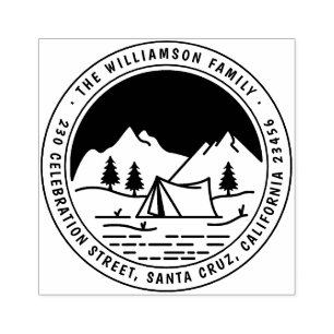 マウンテンズ&パインズラウンドキャンピング差出人住所 ラバースタンプ